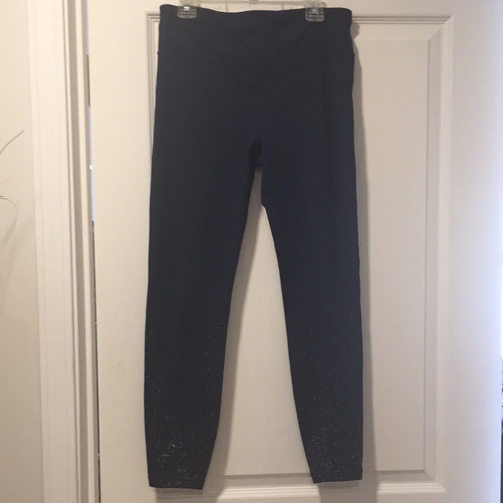 GapFit S Navy Metallic Splatter Leggings